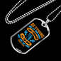 Wait For The Lord! Psalm 31:24 Necklace Stainless Steel or 18k Gold Dog Tag 24" Chain-Express Your Love Gifts