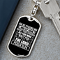 Wait The Lord Psalm 31:24 Keychain Stainless Steel or 18k Gold Dog Tag Keyring-Express Your Love Gifts