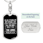 Wait The Lord Psalm 31:24 Keychain Stainless Steel or 18k Gold Dog Tag Keyring-Express Your Love Gifts