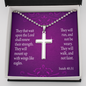 Wait Upon The Lord Isaiah 40:31 Cross Necklace Message Card W Ball Chain Pendant-Express Your Love Gifts