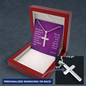 Wait Upon The Lord Isaiah 40:31 Cross Necklace Message Card W Ball Chain Pendant-Express Your Love Gifts