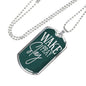 Wake Pray Slay Necklace Stainless Steel or 18k Gold Dog Tag 24"-Express Your Love Gifts
