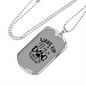Wake Up Dog Necklace Stainless Steel or 18k Gold Dog Tag 24" Chain-Express Your Love Gifts