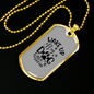 Wake Up Dog Necklace Stainless Steel or 18k Gold Dog Tag 24" Chain-Express Your Love Gifts