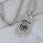 Wake Up Dog Necklace Stainless Steel or 18k Gold Dog Tag 24" Chain-Express Your Love Gifts