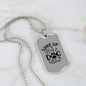 Wake Up Dog Necklace Stainless Steel or 18k Gold Dog Tag 24" Chain-Express Your Love Gifts