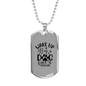 Wake Up Dog Necklace Stainless Steel or 18k Gold Dog Tag 24" Chain-Express Your Love Gifts