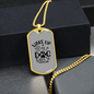 Wake Up Dog Necklace Stainless Steel or 18k Gold Dog Tag 24" Chain-Express Your Love Gifts