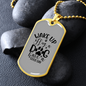 Wake Up Dog Necklace Stainless Steel or 18k Gold Dog Tag 24" Chain-Express Your Love Gifts