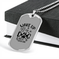 Wake Up Dog Necklace Stainless Steel or 18k Gold Dog Tag 24" Chain-Express Your Love Gifts