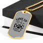 Wake Up Dog Necklace Stainless Steel or 18k Gold Dog Tag 24" Chain-Express Your Love Gifts