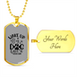 Wake Up Dog Necklace Stainless Steel or 18k Gold Dog Tag 24" Chain-Express Your Love Gifts