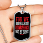 Walk By Faith Christian Necklace Stainless Steel or 18k Gold Dog Tag 24" Chain-Express Your Love Gifts