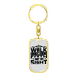 Walk By Faith Keychain Stainless Steel or 18k Gold Dog Tag Keyring-Express Your Love Gifts