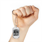 Walk In Faith Christian Necklace Stainless Steel or 18k Gold Dog Tag 24" Chain-Express Your Love Gifts