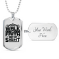 Walk In Faith Christian Necklace Stainless Steel or 18k Gold Dog Tag 24" Chain-Express Your Love Gifts