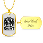 Walk In Faith Christian Necklace Stainless Steel or 18k Gold Dog Tag 24" Chain-Express Your Love Gifts