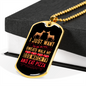 Walk My Dog Necklace Stainless Steel or 18k Gold Dog Tag 24" Chain-Express Your Love Gifts