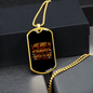 Walk My Dog Yellow Necklace Stainless Steel or 18k Gold Dog Tag 24" Chain-Express Your Love Gifts