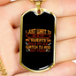 Walk My Dog Yellow Necklace Stainless Steel or 18k Gold Dog Tag 24" Chain-Express Your Love Gifts