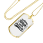 Walk With Integrity Christian Necklace Stainless Steel or 18k Gold Dog Tag 24" Chain-Express Your Love Gifts