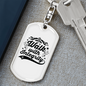 Walk With Integrity Keychain Stainless Steel or 18k Gold Dog Tag Keyring-Express Your Love Gifts