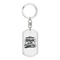 Walk With Integrity Keychain Stainless Steel or 18k Gold Dog Tag Keyring-Express Your Love Gifts