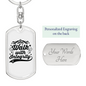 Walk With Integrity Keychain Stainless Steel or 18k Gold Dog Tag Keyring-Express Your Love Gifts