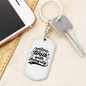 Walk With Integrity Keychain Stainless Steel or 18k Gold Dog Tag Keyring-Express Your Love Gifts