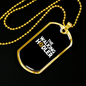Walking Hodler Bitcoin Crypto Necklace Stainless Steel or 18k Gold Dog Tag 24" Chain-Express Your Love Gifts