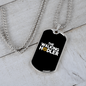 Walking Hodler Bitcoin Crypto Necklace Stainless Steel or 18k Gold Dog Tag 24" Chain-Express Your Love Gifts