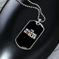 Walking Hodler Bitcoin Crypto Necklace Stainless Steel or 18k Gold Dog Tag 24" Chain-Express Your Love Gifts