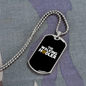 Walking Hodler Bitcoin Crypto Necklace Stainless Steel or 18k Gold Dog Tag 24" Chain-Express Your Love Gifts