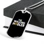Walking Hodler Bitcoin Crypto Necklace Stainless Steel or 18k Gold Dog Tag 24" Chain-Express Your Love Gifts