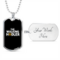 Walking Hodler Bitcoin Crypto Necklace Stainless Steel or 18k Gold Dog Tag 24" Chain-Express Your Love Gifts