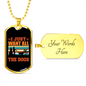 Want All The Dogs Necklace Stainless Steel or 18k Gold Dog Tag 24" Chain-Express Your Love Gifts