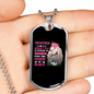 Warm Hearts Horse Necklace Stainless Steel or 18k Gold Dog Tag 24" Chain-Express Your Love Gifts