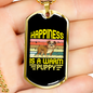 Warm Puppy Bulldog Necklace Stainless Steel or 18k Gold Dog Tag 24" Chain-Express Your Love Gifts