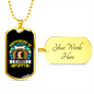 Warm Puppy Necklace Stainless Steel or 18k Gold Dog Tag 24" Chain-Express Your Love Gifts