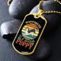 Warm Puppy Siberian Necklace Stainless Steel or 18k Gold Dog Tag 24" Chain-Express Your Love Gifts