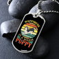 Warm Puppy Siberian Necklace Stainless Steel or 18k Gold Dog Tag 24" Chain-Express Your Love Gifts