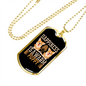 Warm Puppy White Necklace Stainless Steel or 18k Gold Dog Tag 24" Chain-Express Your Love Gifts