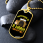 Warm Puppy Yellow Necklace Stainless Steel or 18k Gold Dog Tag 24" Chain-Express Your Love Gifts
