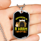 Warm Puppy Yellow Necklace Stainless Steel or 18k Gold Dog Tag 24" Chain-Express Your Love Gifts