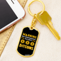 Warning Bitcoins Crypto Keychain Stainless Steel or 18k Gold Dog Tag Keyring-Express Your Love Gifts