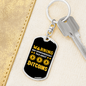 Warning Bitcoins Crypto Keychain Stainless Steel or 18k Gold Dog Tag Keyring-Express Your Love Gifts