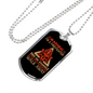 Warning I'm A Firefighter Gift Stainless Steel or 18k Gold Dog Tag 24" Chain-Express Your Love Gifts