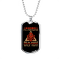 Warning I'm A Firefighter Gift Stainless Steel or 18k Gold Dog Tag 24" Chain-Express Your Love Gifts