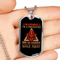 Warning I'm A Firefighter Gift Stainless Steel or 18k Gold Dog Tag 24" Chain-Express Your Love Gifts