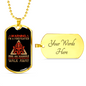 Warning I'm A Firefighter Gift Stainless Steel or 18k Gold Dog Tag 24" Chain-Express Your Love Gifts